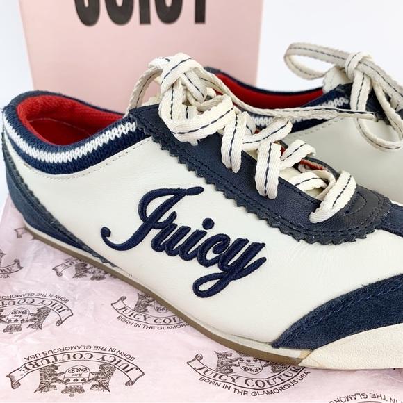 Rare Retro Style Juicy Couture Etsy Sneakers Nappa and Suede Leather Sz 7 - Picture 2 of 14